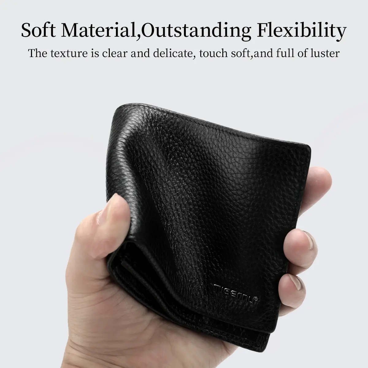 Tigernu 100% Genuine Leather Men Wallet Designer Men's Purse Card Wallet For Men Small Money Bag High Quality Luxury Male Wallet