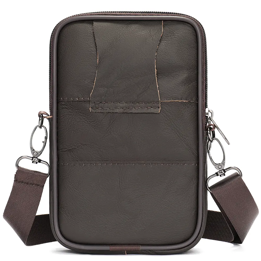 WESTAL Small Genuine Leather Men's Shoulder Bag for Phone Belt Pouch Black Leather Messenger Crossbody Bags Mini Bags Male 3013