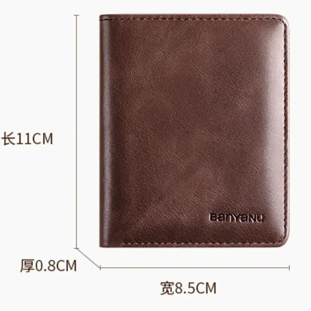 Genuine Leather Rfid Wallet for Men Slim Vertical Wallets Black Thin Short ID Credit Card Holder Minimalist Men's Blue Money Bag
