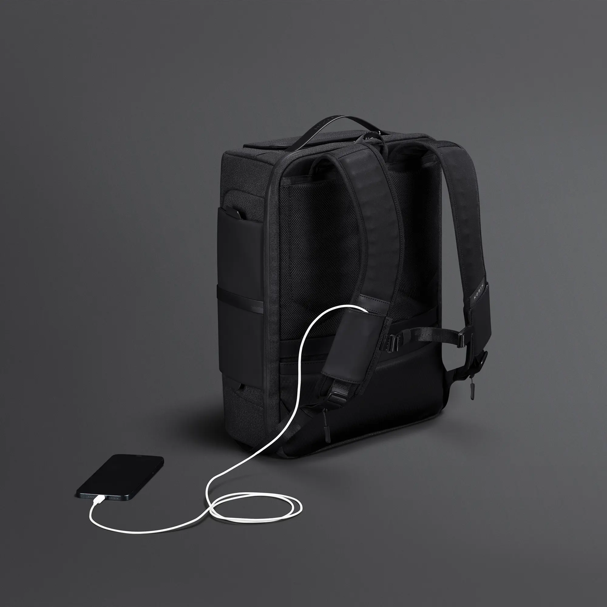 Korin HubPack 33 Anti-theft Anti-Cut Backpack For Men Women 16 inch Laptop Waterproof Magnetic 180° Opening USB-C Charging 2024