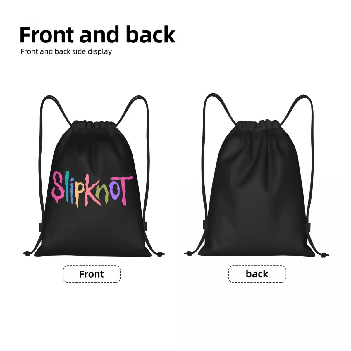 S-Slipknots Merch Backpacks Fashion Portable Drawstring Bundle Pocket Sports Bag Book Bags For Man Woman School