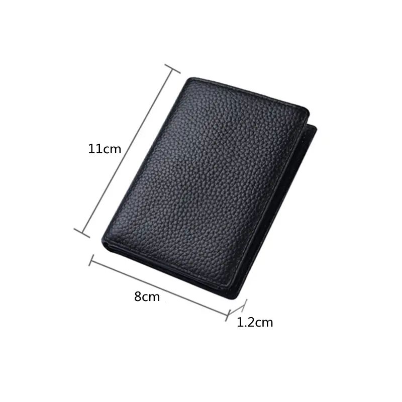 Classical Cowhide Leather Men's Wallets ID Credit Card Holders Short Coin Purses Money Bag Clip Driver License Cover