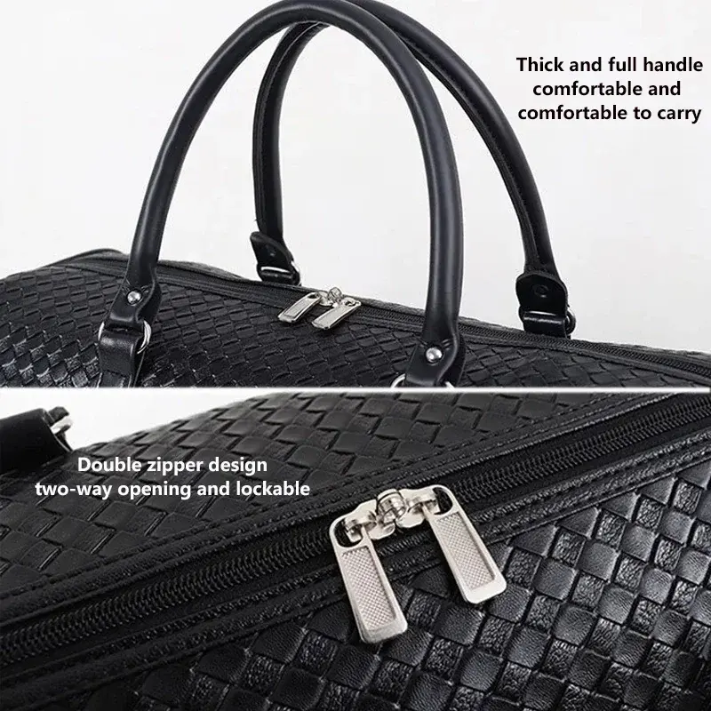 MARKROYAL Large Capacity PU Leather Travel Bag Waterproof Tote Luggage Multifunctional Duffle Bags Shoulder For Men Dropshipping