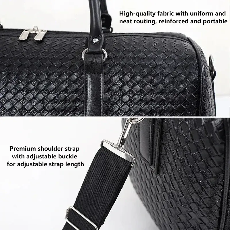MARKROYAL Large Capacity PU Leather Travel Bag Waterproof Tote Luggage Multifunctional Duffle Bags Shoulder For Men Dropshipping