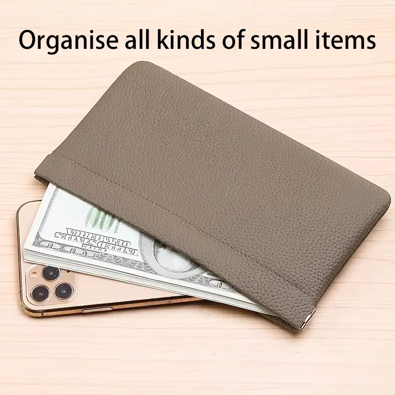 Real Cowhide, Long Wallet, Passport, Driver's License, Document Holder, Data Cable, Cosmetic Bag, Storage wallets for women