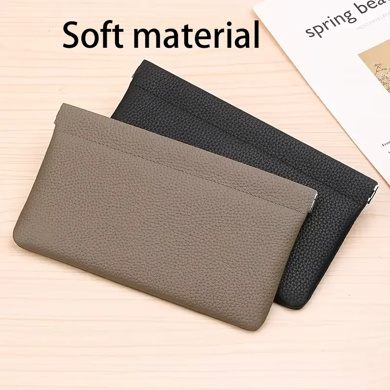 Real Cowhide, Long Wallet, Passport, Driver's License, Document Holder, Data Cable, Cosmetic Bag, Storage wallets for women
