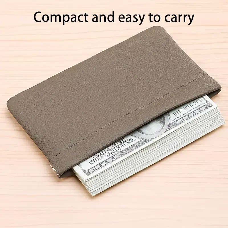 Real Cowhide, Long Wallet, Passport, Driver's License, Document Holder, Data Cable, Cosmetic Bag, Storage wallets for women