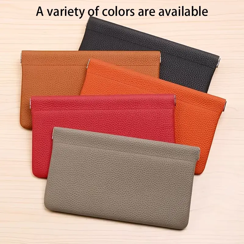 Real Cowhide, Long Wallet, Passport, Driver's License, Document Holder, Data Cable, Cosmetic Bag, Storage wallets for women