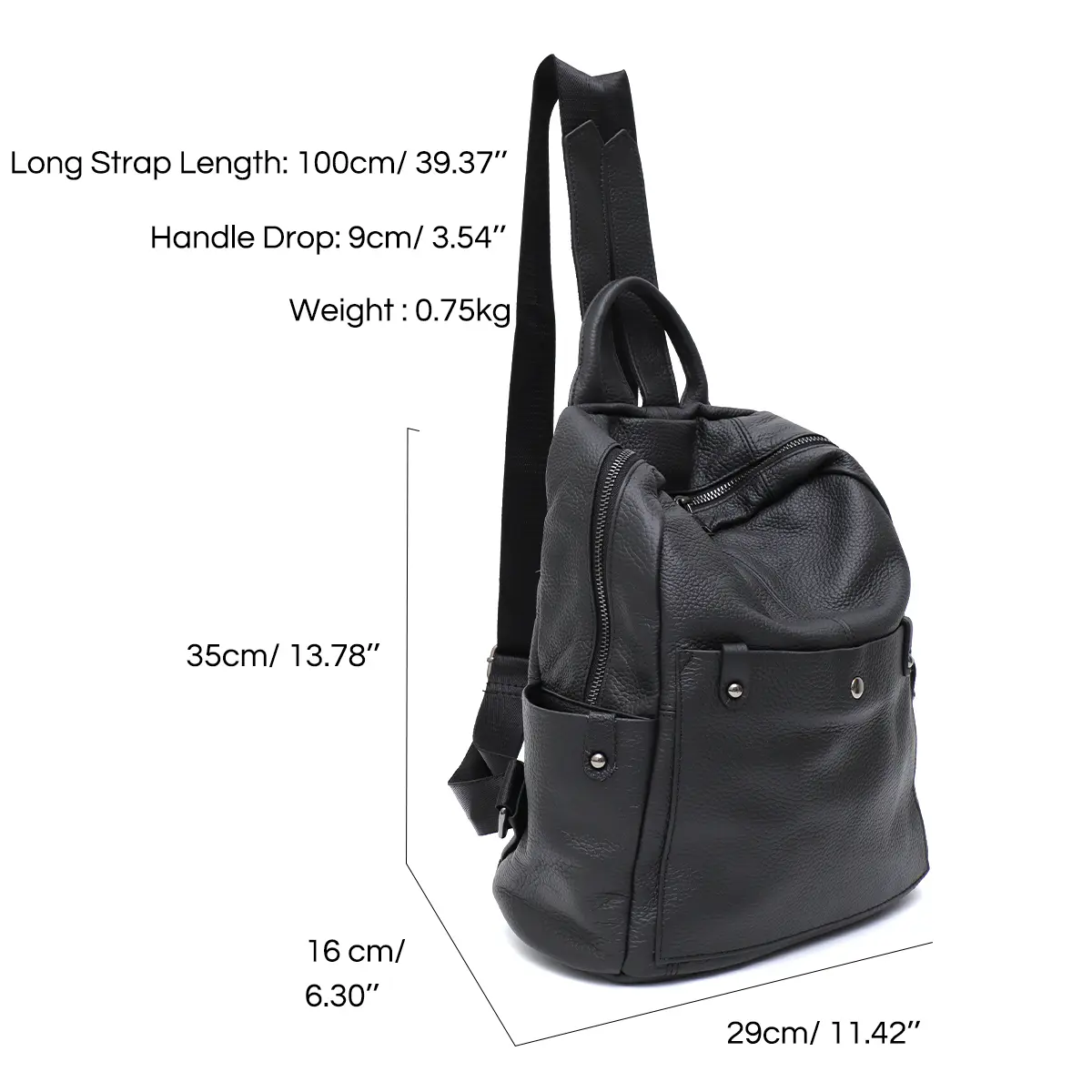 Real Genuine Leather Daily Backpack Women Men Spacious Multi Pockets Fashion Casual Versatile Knapsack Travel Business College