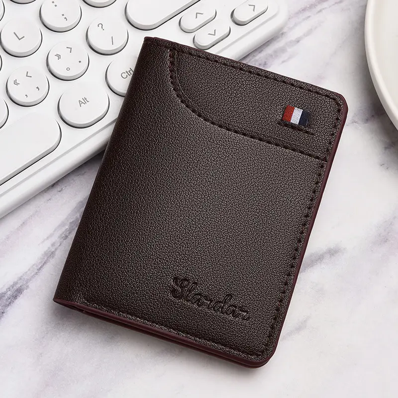 1Pc New Super Slim Soft Wallet PU Leather Mini Credit Card Wallet Purse Card Holders Men Wallet Thin Small Short Skin Wallets