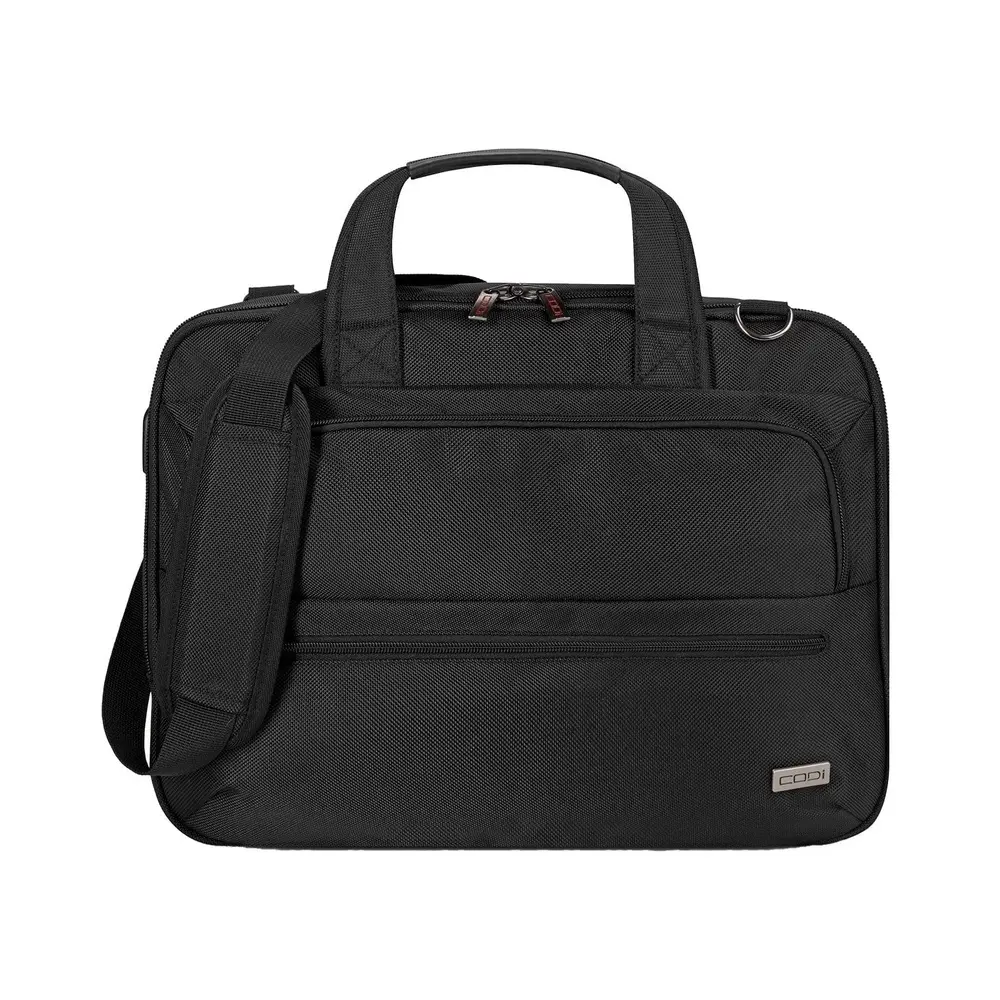 Executive Briefcase with Unbreakable Zipper USB Charging Port Padded Compartments Adjustable Shoulder Straps Trolley Strap