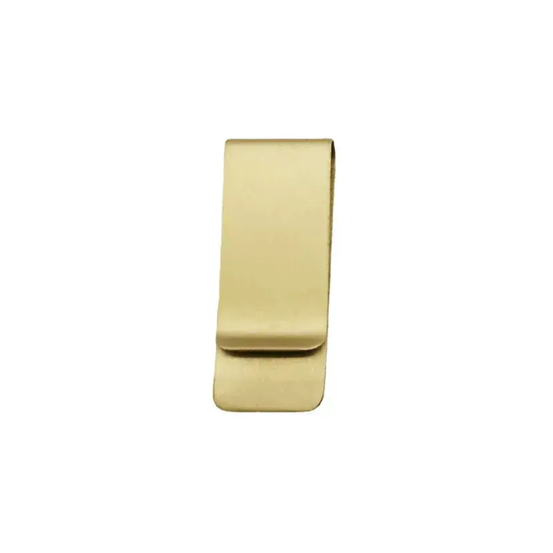 Vintage Solid Brass Money Clip Wallet Thickness Metal Men Cash Bill Clamp Holder ID Credit Card Folder For Male Mini Purse