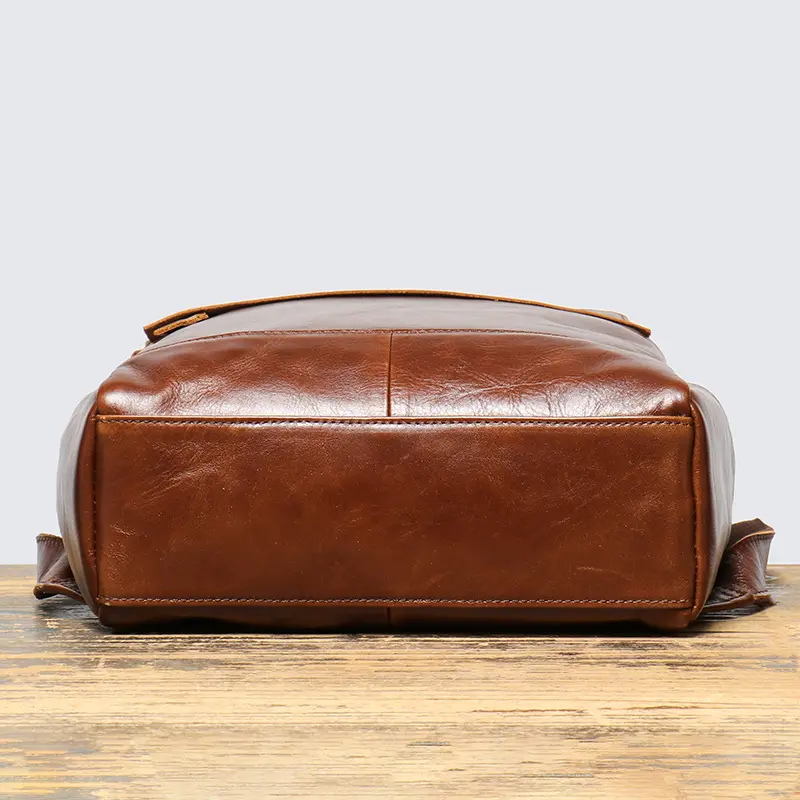 Men's Backpack Natural Head Layer Cowhide Vintage Crossbody Women's Outdoor Travel Backpack 15 inch Laptop Bag Leathfocus