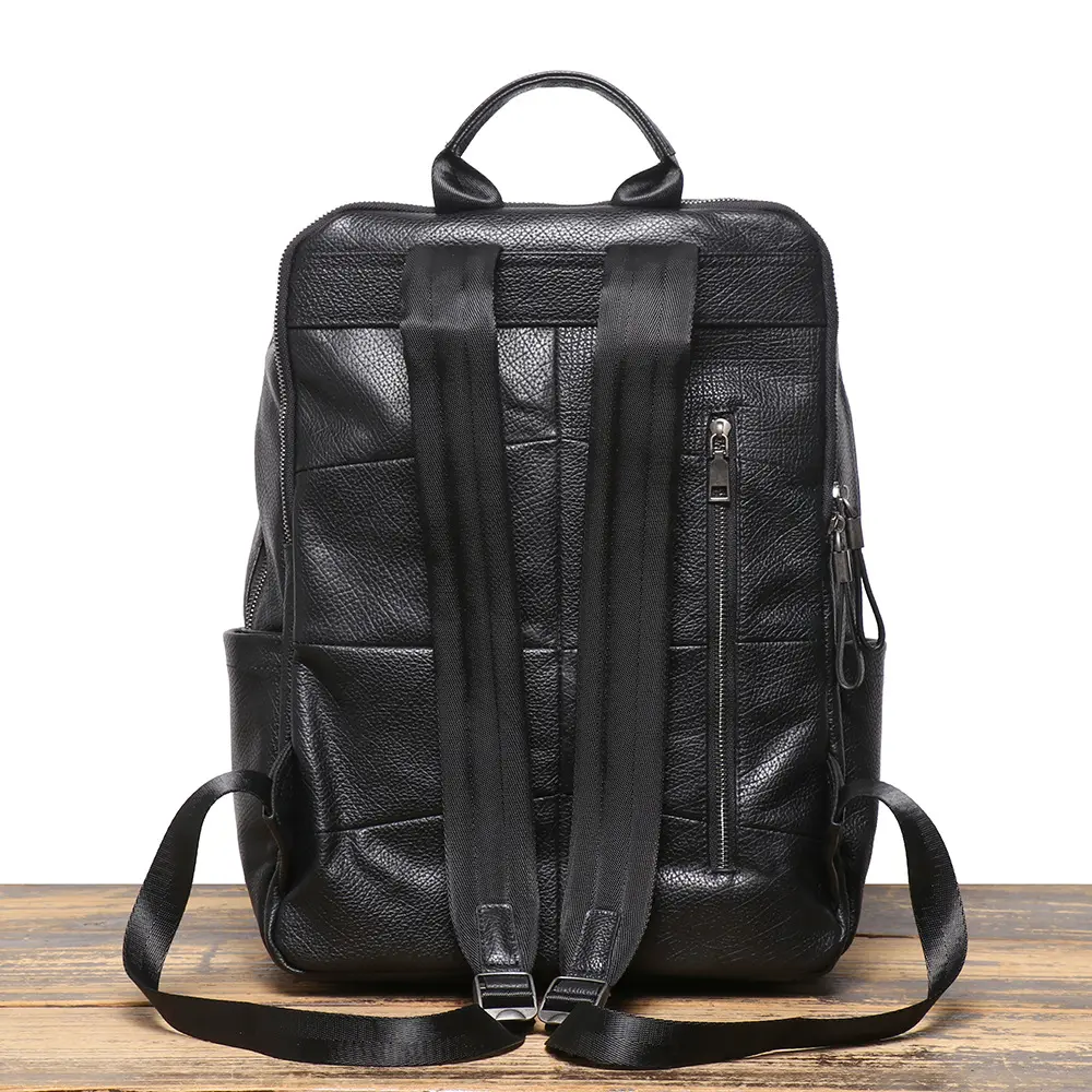 New Men's Genuine Leather Backpack, Business Travel Large Capacity Outdoor Travel Bag, Laptop Bag