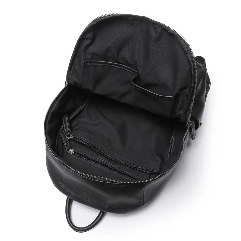 LEATHFOCUS Retro Genuine Leather Men's Backpack Handmade Classic Schoolbag Women's Sports Storage Bag Leisure Backpack