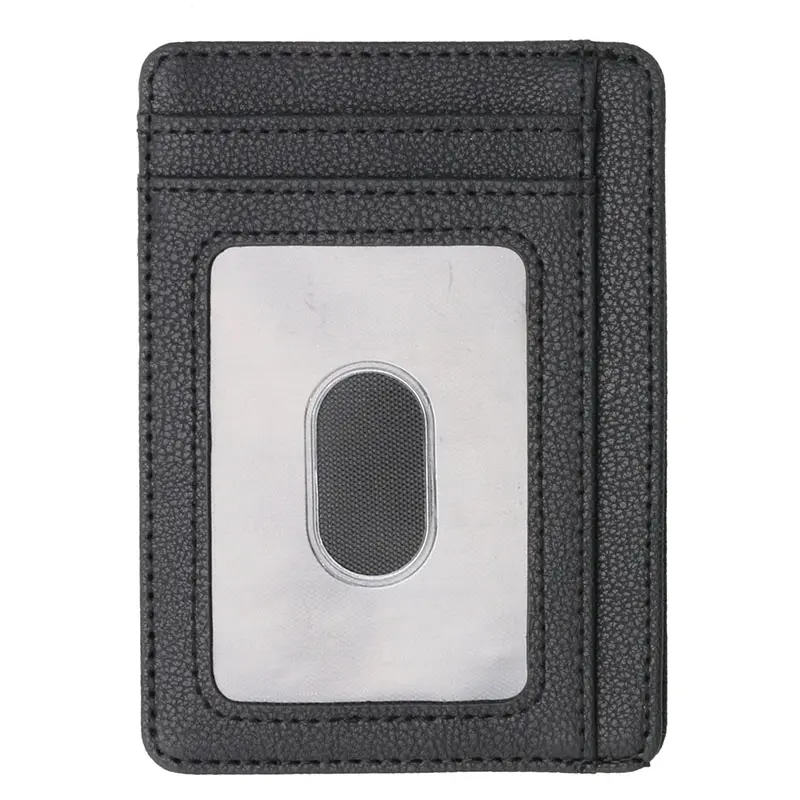New RFID Blocking Men's Leather Wallet Slim Credit Card Holder Business Male Portable Mini Travel Purse For Man
