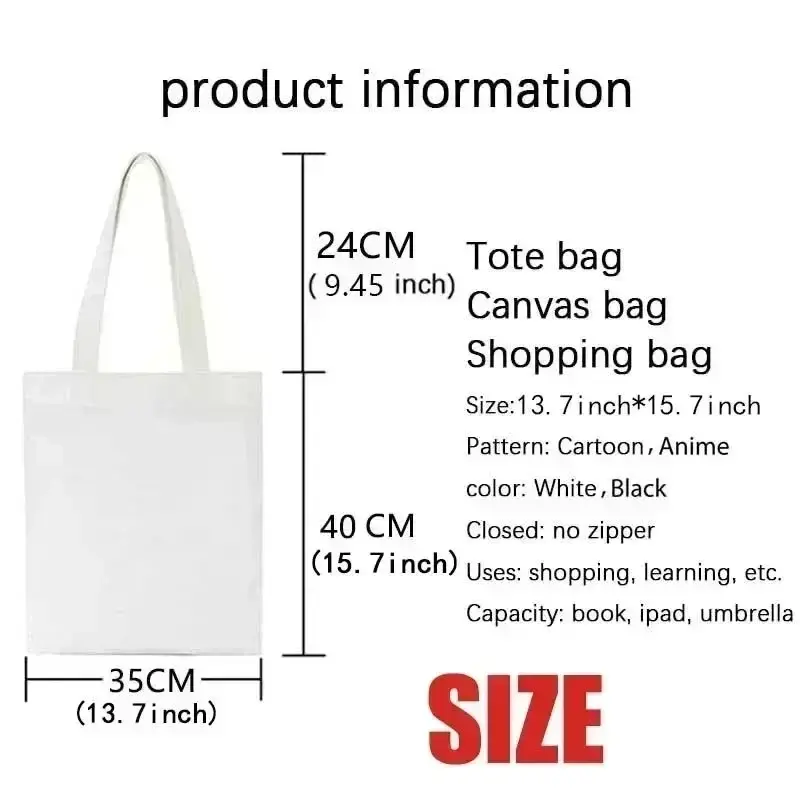 Wildflowers Print Handbag Purse Canvas Tote Bag High Quality Reusable Shopping Cloth Bag Supermarket Shopper Woman Shoulder Bag