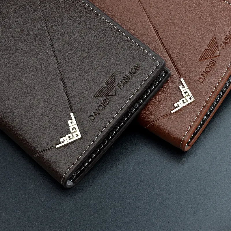 NEW Men Luxury PU Leather Wallet ID Credit Bank Card Holder Purse Checkbook Money Long Clutch Bifold Male Standard Wallets