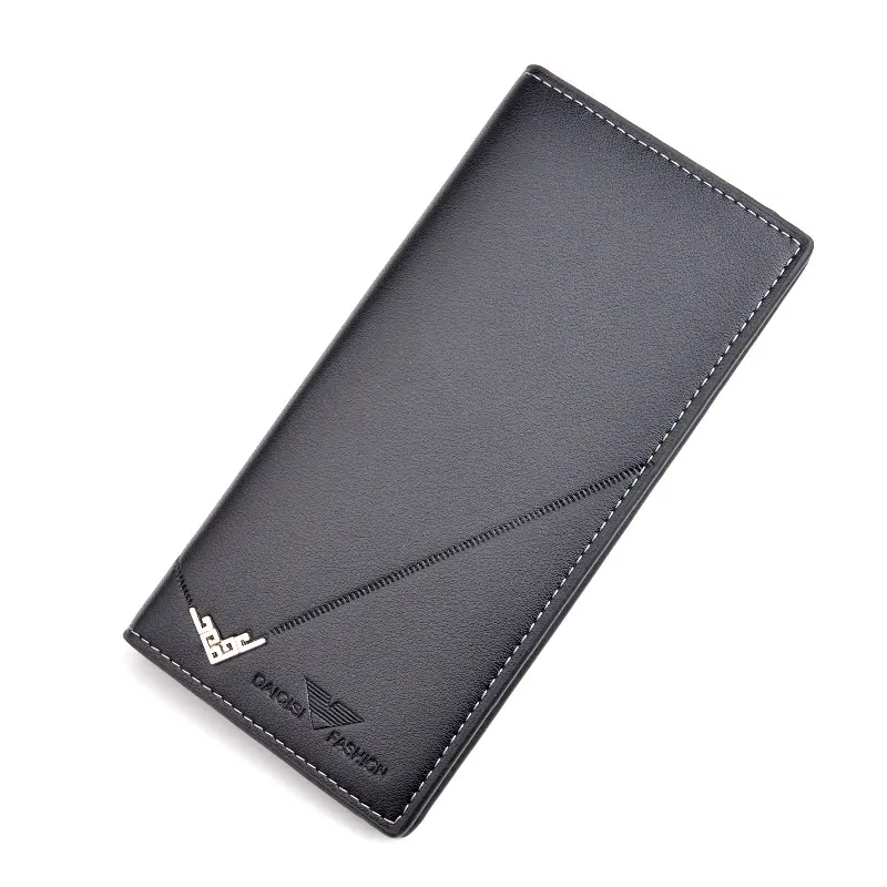 NEW Men Luxury PU Leather Wallet ID Credit Bank Card Holder Purse Checkbook Money Long Clutch Bifold Male Standard Wallets