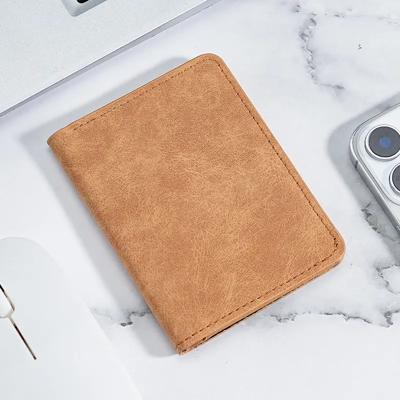 Card bag Male ultra-thin mini small wallet Multifunctional driver's license leather case Multi-card position Anti-degaussing cer