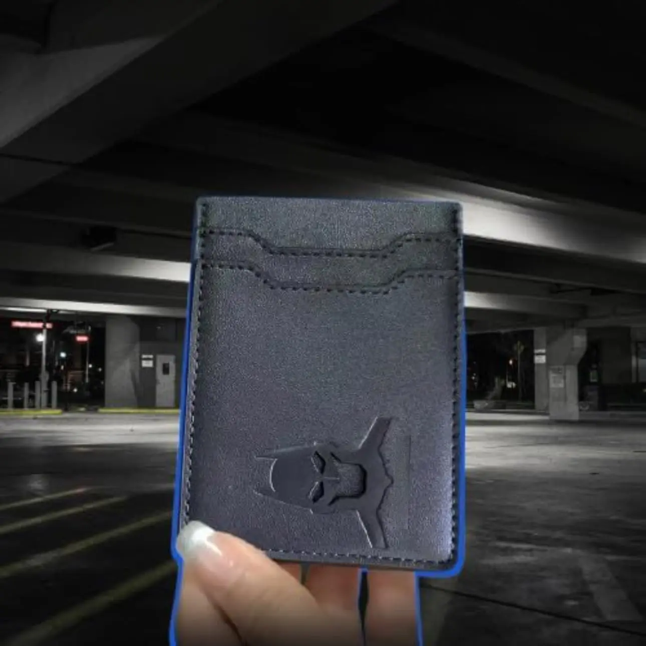 Bat ID Wallet Slim Leather Card Holder Case Wallet With Super Hero Mask Gift For Dad Son Boyfriend Husband Anniversary Birthday