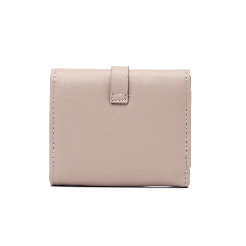 Purse women's new Japanese and South Korea small fresh PU simple fashion ladies short wallet multi-card niche teenage female stu