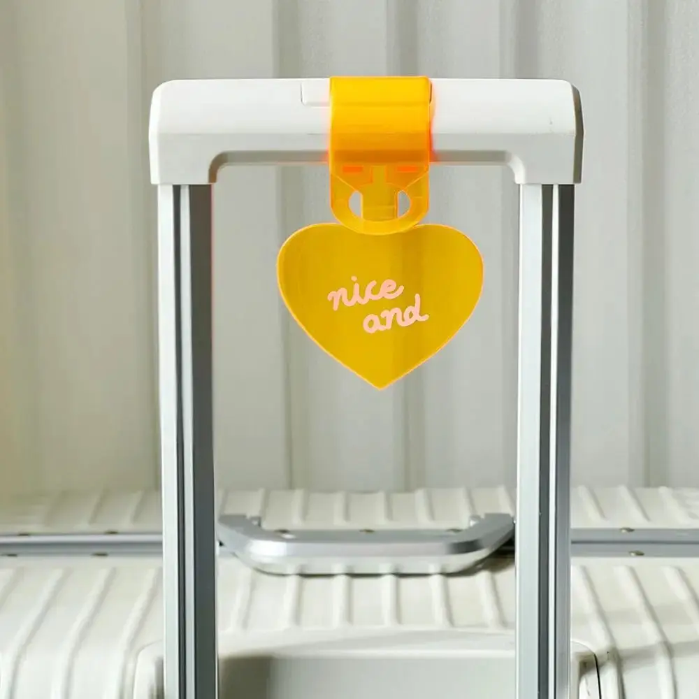 Soft PVC Color Luggage Tag Heart Travel Tags Suitcase Name Tag Anti Lost Luggage Tags Airplane Labels Holiday Travel Accessories