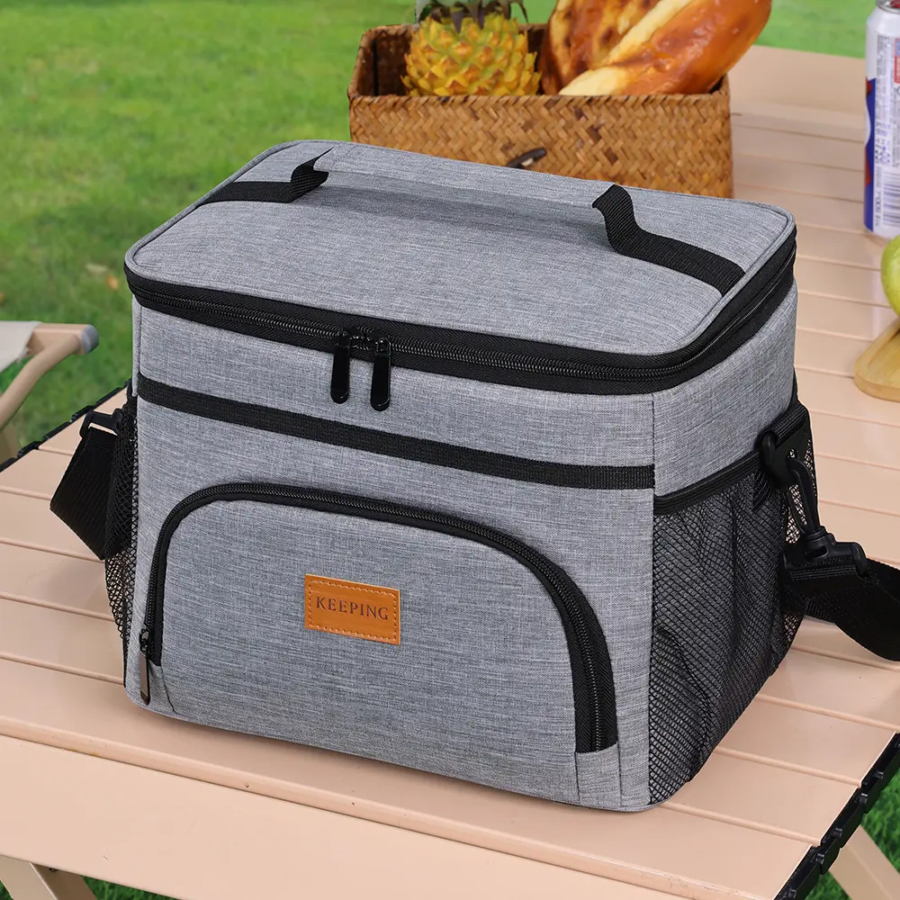 15L Picnic Bag Insulated Lunch Box Soft Cooler Cooling Tote for Adult Men Women Lunch Bag Office Outdoor Camping Picnic Beach