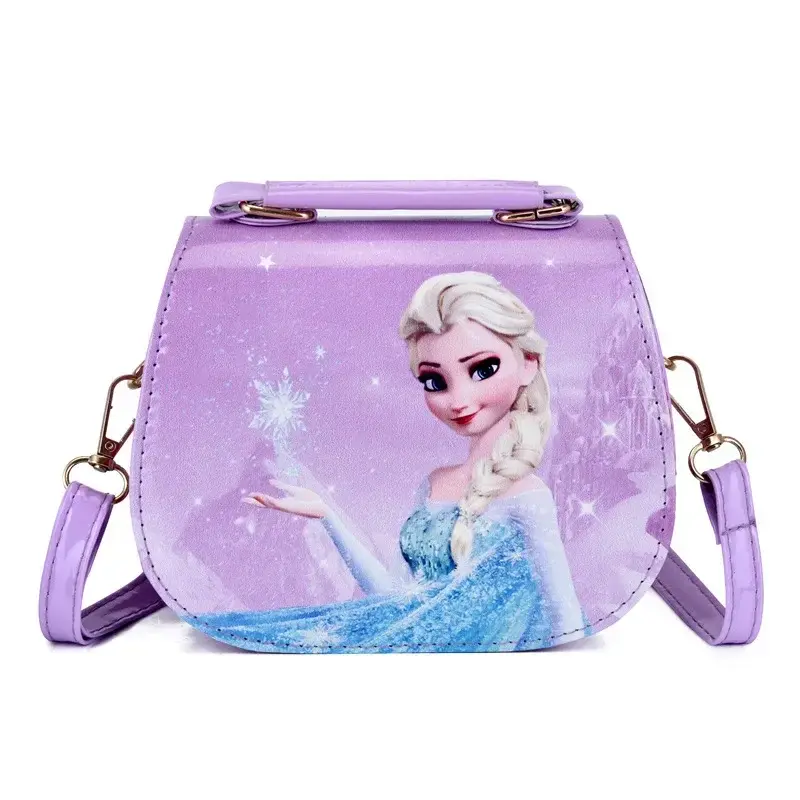 Cute cartoon anime Elsa princess messenger bag fashiongirl handbag smallbag babyshoulder messengerbagbags forgirlscrossbody bags