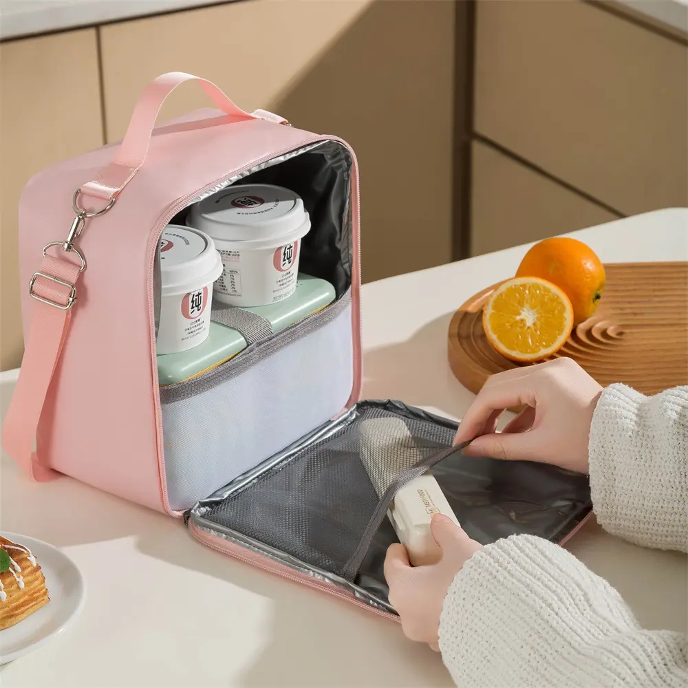 One-shoulder Bento Bag Student Lunch Box Bag Lunch Bag Office Worker Carrying Lunch Bag Thermal Insulation Bag