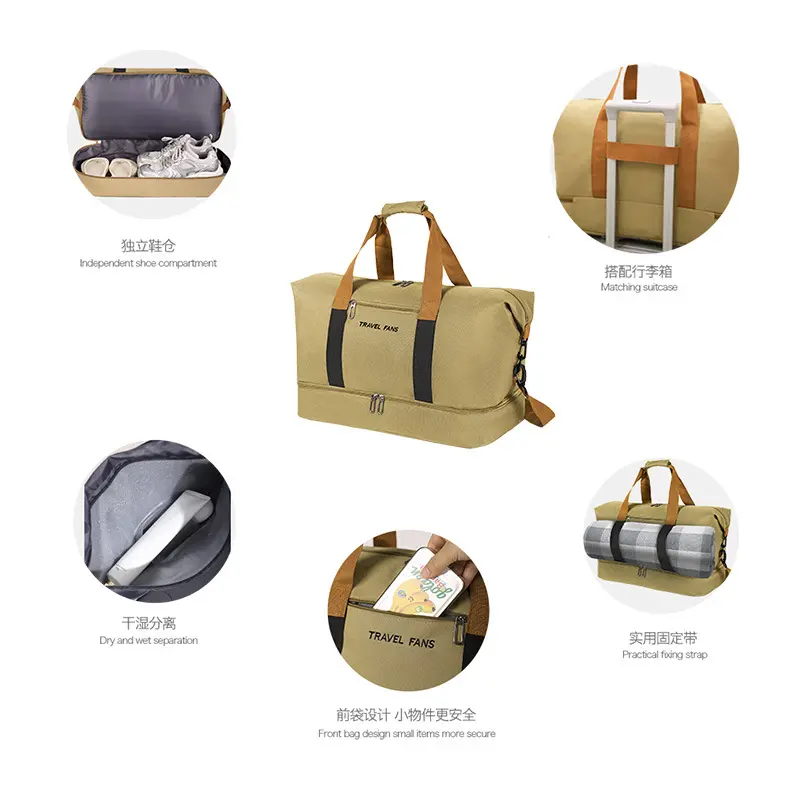 Men Carry On Travel Duffle Bag Nylon Waterproof Sports Gym Tote Bags for Women Large Capacity Storage Luggage Handbag Yoga Bag