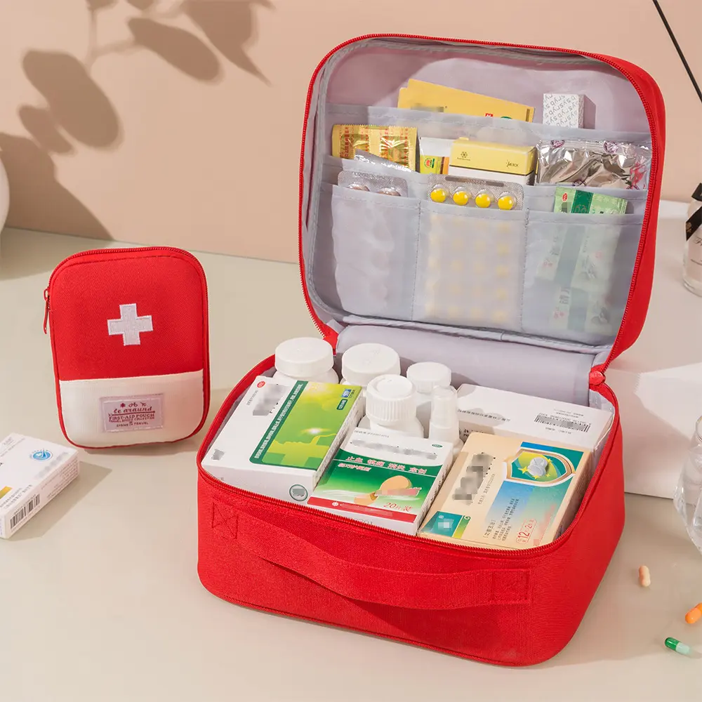 3Pcs/set Portable Multifunctional Medical Storage Bag Camping Emergency First Aid Kit Organizer Home Outdoor Travel Pill Case