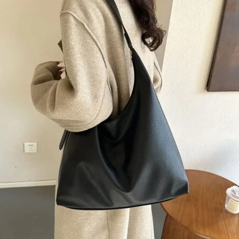 Fashion Leather Tote Bag for Women 2025 Trend Female Simple Large High Capacity Shoulder Bag Women Handbags Messenger Bags