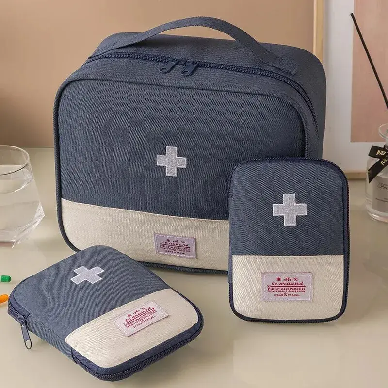 3Pcs/set Portable Multifunctional Medical Storage Bag Camping Emergency First Aid Kit Organizer Home Outdoor Travel Pill Case
