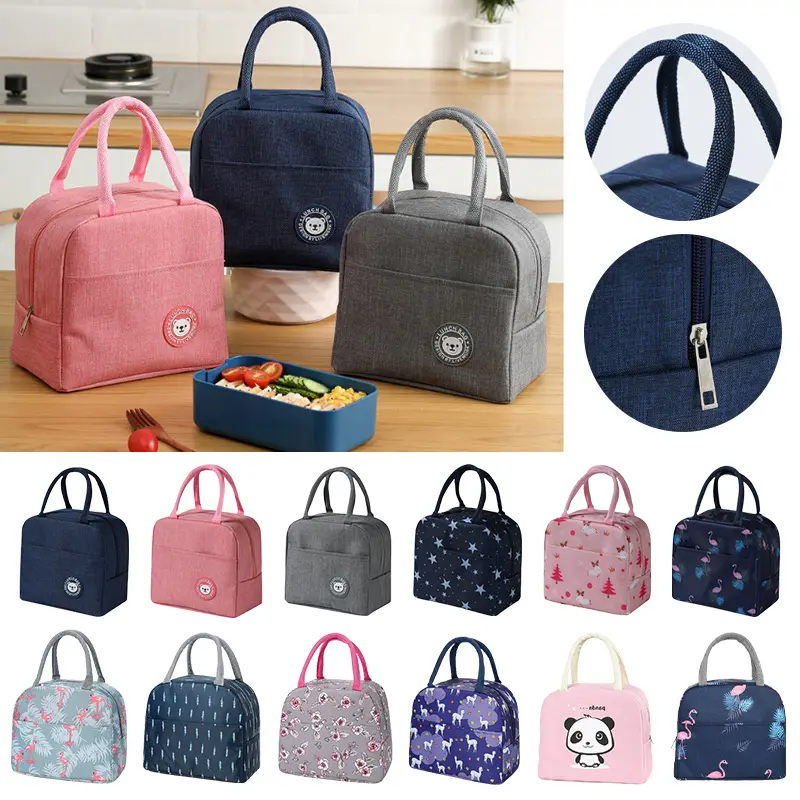 Handle Insulation Cooler Lunch Bag for Women Kids Lunch Box Picnic Travel Portable Food Storage Breakfast Thermal Food Bag