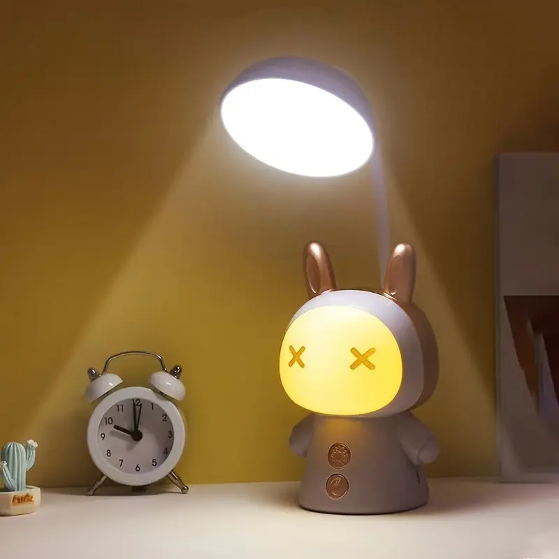 Portable Cute Desk Lamp Usb Rechargeable Dimmable Study Table Lamp Bedside Led Night Light for Reading Work Kids Birthday Gift