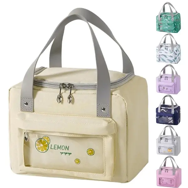 Thermal Lunch Bags Portable Oxford Fresh Cooler Pouch for Office Student Convenient Lunch Box Tote  Food Container Bag