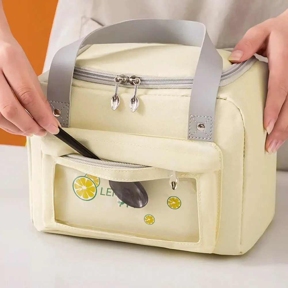 Thermal Lunch Bags Portable Oxford Fresh Cooler Pouch for Office Student Convenient Lunch Box Tote  Food Container Bag