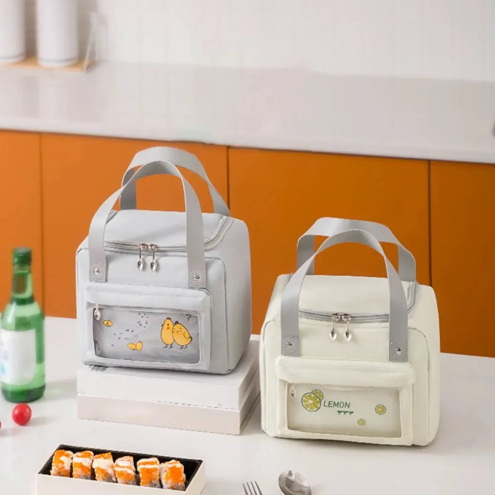 Thermal Lunch Bags Portable Oxford Fresh Cooler Pouch for Office Student Convenient Lunch Box Tote  Food Container Bag