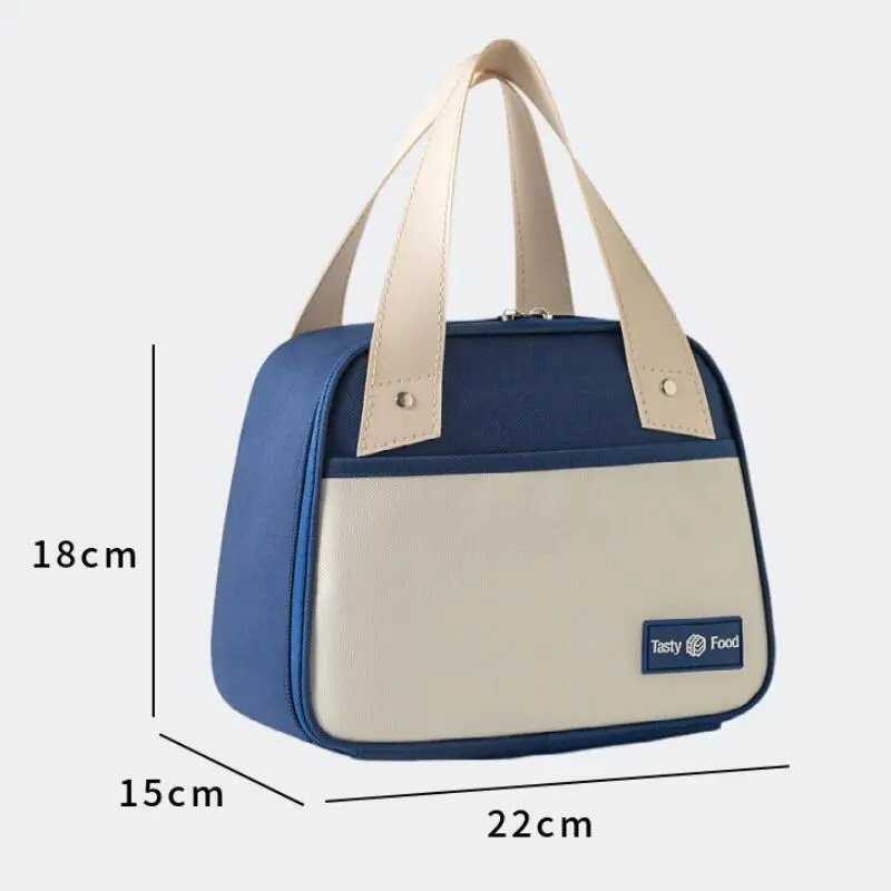 Portable Thermal Bag for Lunch Bag Large Capacity Food Fresh Cooler Picnic Pouch Waterproof Office Student Insulated Dinner Bag