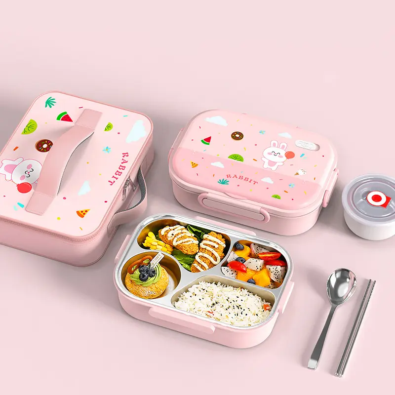 1550ML 316 Stainless Steel Divided Bento Lunch Box ,Portable Large Capacity Leak-proof Food Container For Students