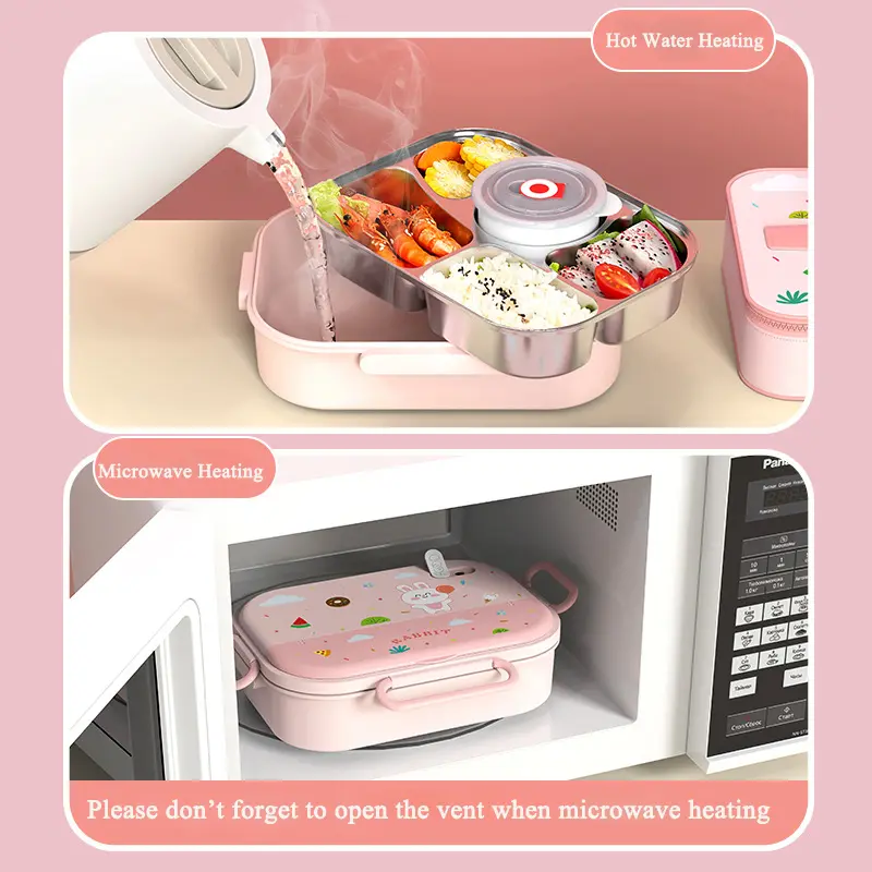 1550ML 316 Stainless Steel Divided Bento Lunch Box ,Portable Large Capacity Leak-proof Food Container For Students