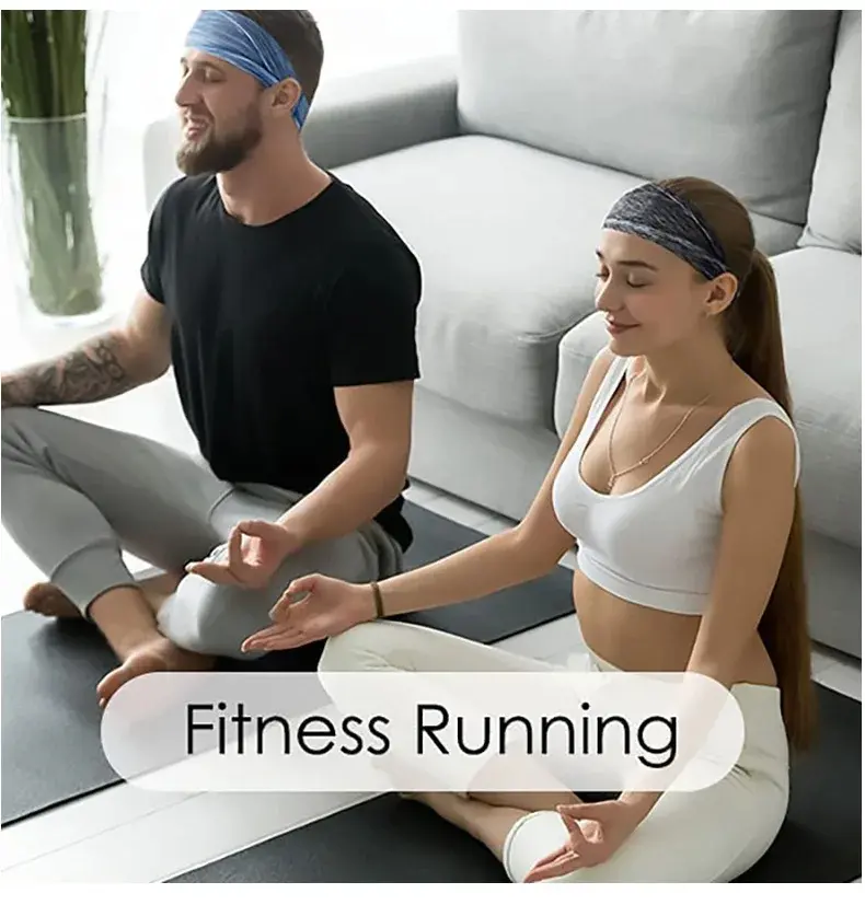 6pcs Sweatband for Men Women Elastic Sport Hairbands Head Band Yoga Headbands Headwear Headwrap Sports Workout Hair Accessories