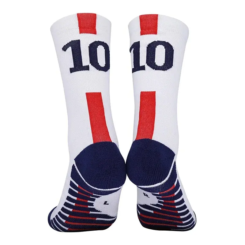 Blue Yellow Number 10# 7# Kids Soccer Socks Men's Football Sports Short Socks Outdoor Running Fast-drying Breathable Non-Slip