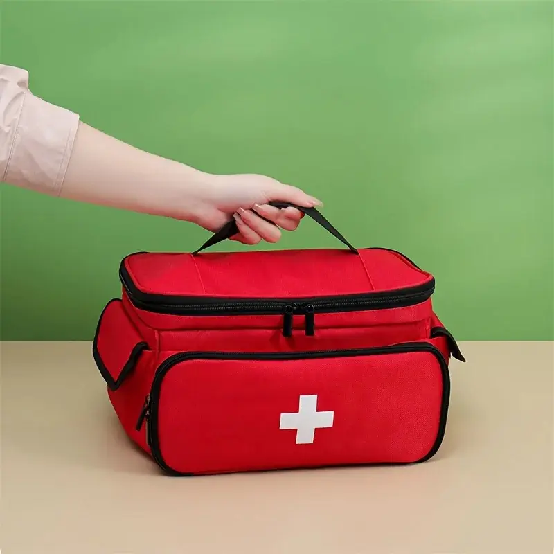Large-Capacity Portable First Aid Kit Travel Medicine And Medication Storage Bag Oxford Cloth Organizer Box Emergency Survival