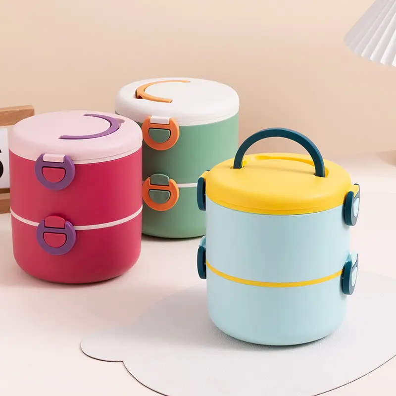 Cute Smile Thermal Lunch Box For Kids Adults Portable Microwave Bento Box Leak Proof Food Container