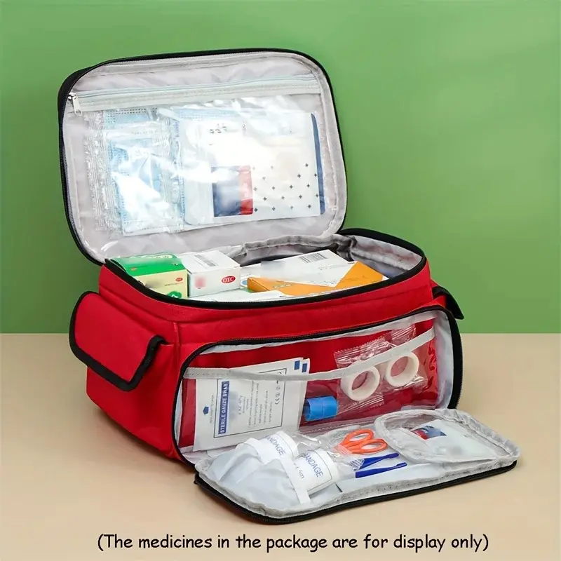 Large-Capacity Portable First Aid Kit Travel Medicine And Medication Storage Bag Oxford Cloth Organizer Box Emergency Survival
