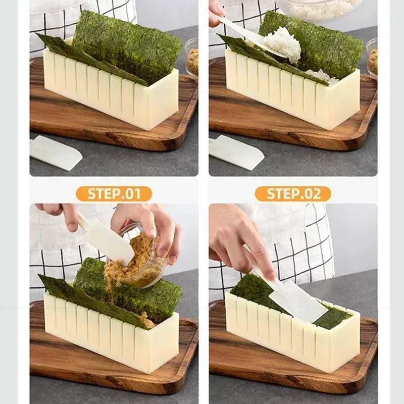 DIY Sushi Maker Rice Circular Mold Japanse Cake Lovelike Mold Multifunctionele Mould Square Making Tool Set Kitchen Accessories