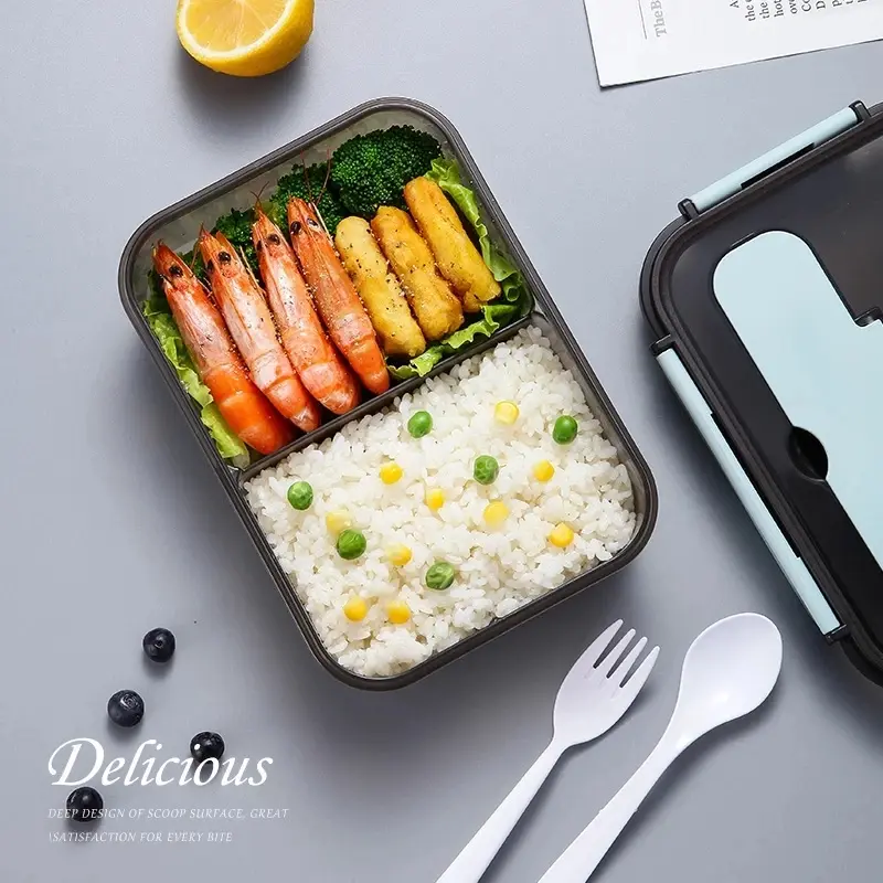 Transparent Lunch Box For Kids Food Storage Container With Lids Leak-Proof Microwave Food Warmer Snacks Bento Box Japanese Style