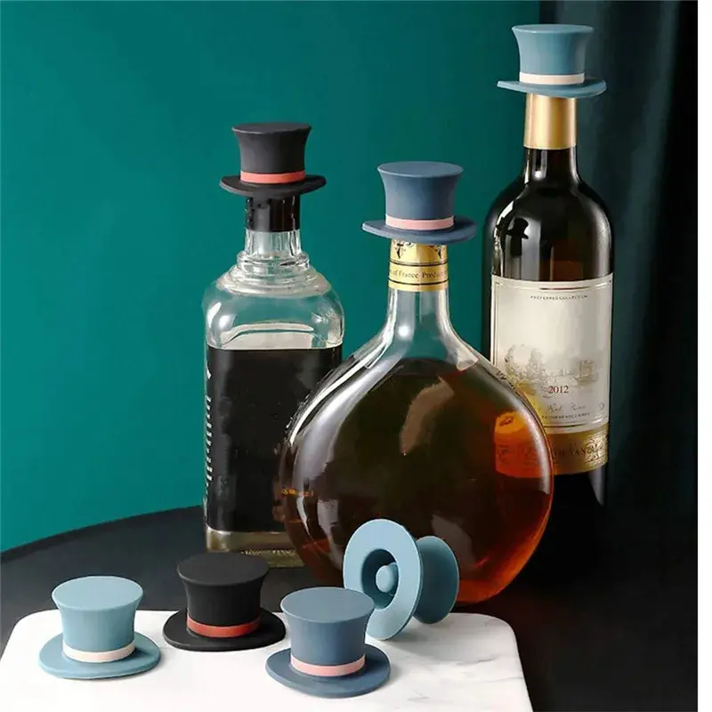 Magic Cap Red Wine Bottle Stopper Cover Leak-proof Silicone Bottle Cap Wine Stopper Seal Cork Bottle Closure Cap Kitchen Tools